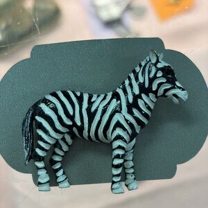 RARE VINTAGE AUTHENTIC SIGNED FLORENZA  ZEBRA BROOCH PIN